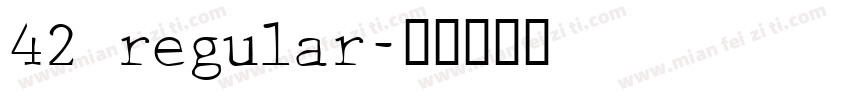 42 regular字体转换